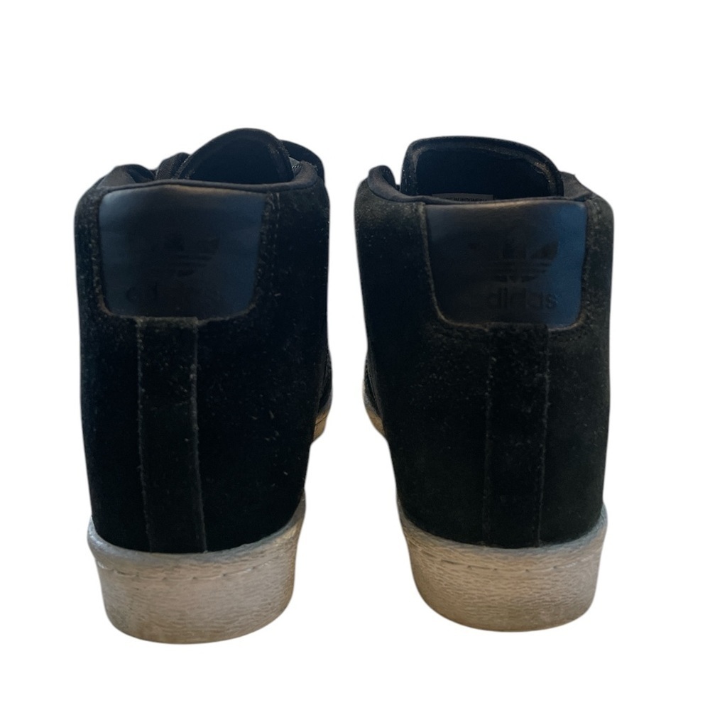 Adidas Black High-Top Sneakers with Silver Toe - Picture 4 of 4